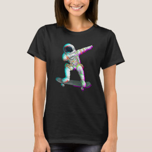 Camiseta Patinação Dabbing Astronauta Patinador Vaporwave S