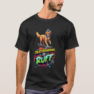 Camiseta Patinação divertida para o dono do cão Retriever D