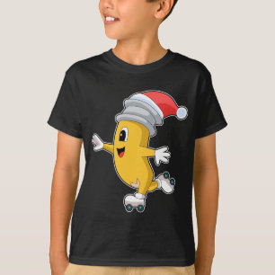 Camiseta Patinação em linha de Natal do Lápis