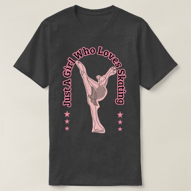 Camiseta Patinação Física Apenas Uma Menina Que Adora Patin (Frente do Design)