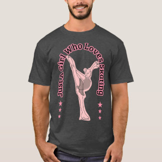 Camiseta Patinação Física Apenas Uma Menina Que Adora Patin