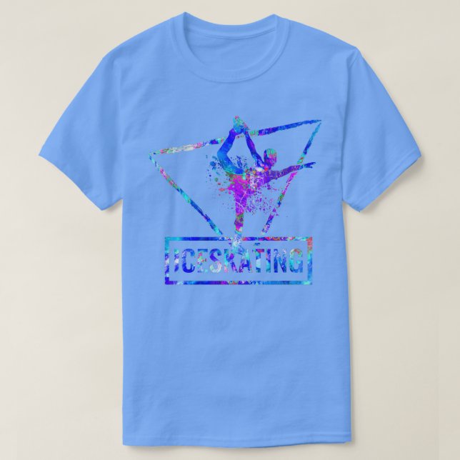 Camiseta Patinação no gelo 49 (Frente do Design)