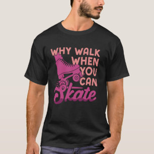 Camiseta Patinação Sobre Rodas Legal Garota De Patins Retro