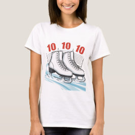 Camiseta Patinador Artístico c/ cartões de pontuação - Cami