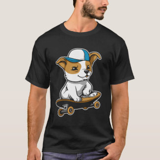 Camiseta Patinador - Cão-de-skate Skateboard