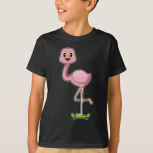 Camiseta Patinador de Flamingo Skateboard