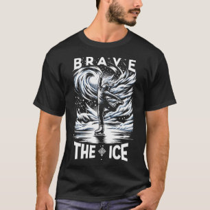 Camiseta Patinador De Gelo Com Ice Patinador Figura Velocid