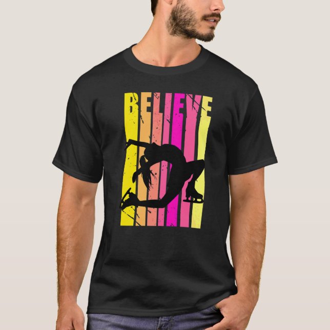 Camiseta Patinador De Gelo Feminino Figura Na Dança De Gelo (Frente)