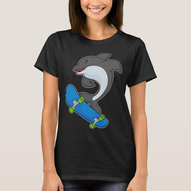 Camiseta Patinador de Golfinhos (Frente)