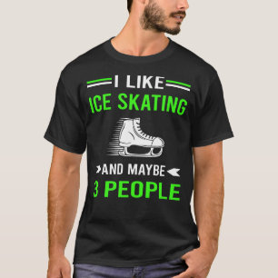 Camiseta Patinador de Skate de gelo verde 3 Pessoas