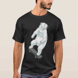Camiseta Patinador de urso polar Skateboard