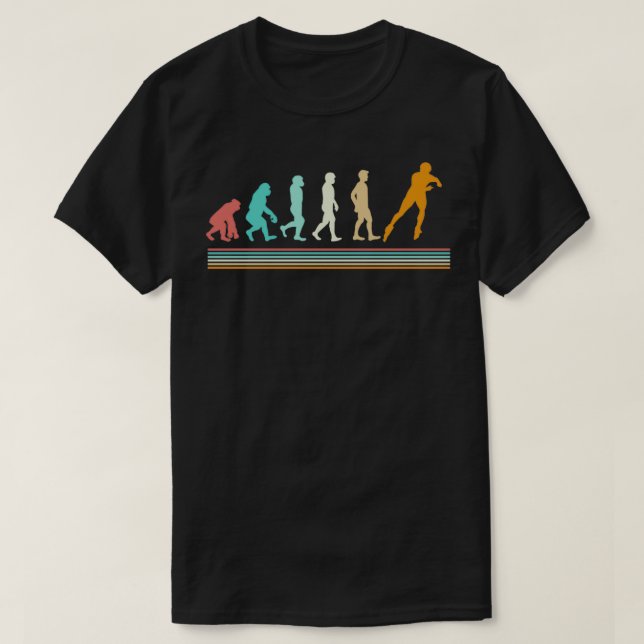 Camiseta Patinador do cilindro de evolução de patinação em  (Frente do Design)