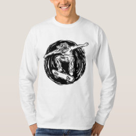 Camiseta Patinador Lendário Fazendo Skate no Ar