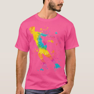 Camiseta Patinadora artística Patinação Colorida Raparigas