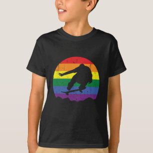 Camiseta Patinadora De Pé De Pé De Pé Retro Vintage