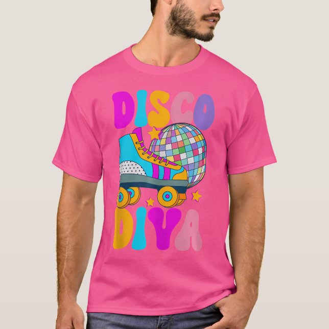 Camiseta Patinadora Disco Diva Skate Girl 70S (Frente)