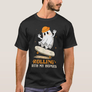 Camiseta Patinadora Sobre Rodas Com Meus Amigos