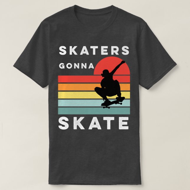 Camiseta Patinadores vão andar de skate skate (Frente do Design)