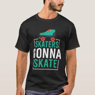 Camiseta Patinadores vão fazer Skate com rolo de pinagem