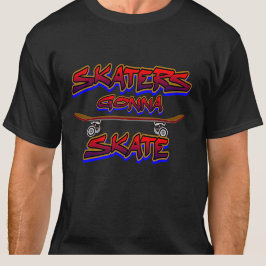 Camiseta Patinadores vão Skate de skate Grafite vermelho az