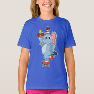 Camiseta Patinagem de gelo no Aniversário do Elefante