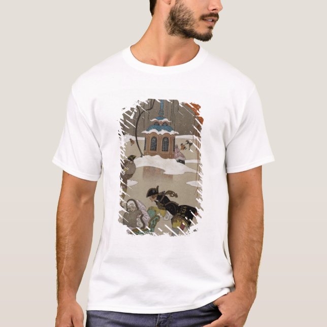 Camiseta Patinagem no gelo no lago congelado (Frente)