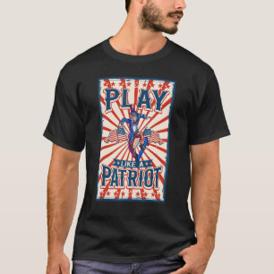 Camiseta Patinando Tio Sam 4 De Julho Meninos Americanos F