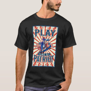 Camiseta Patinando Tio Sam 4 De Julho Meninos Americanos F