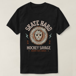 Camiseta Patinar Duro Hockey Selvagem Caos Roupas
