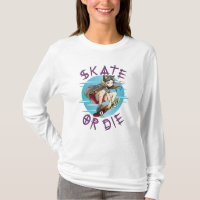 Patinar ou morrer Skateboarder rapariga