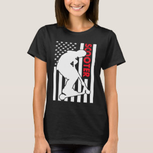 Camiseta Patinete 1 da bandeira dos Estados Unidos do Espor