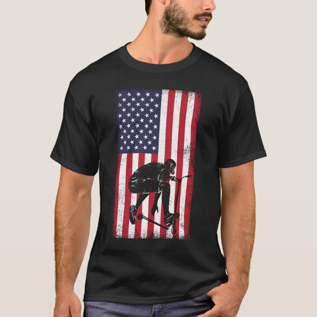 Camiseta Patinete American Flag (Frente)