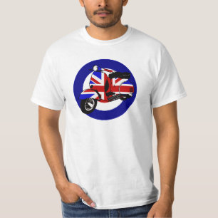 Camiseta Patinete britânico da modificação no alvo