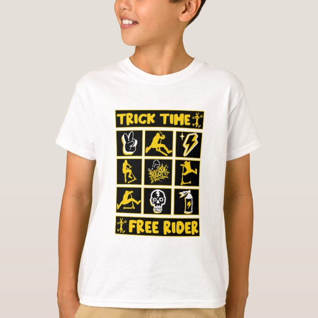 Camiseta patinete de estilo livre (Frente)