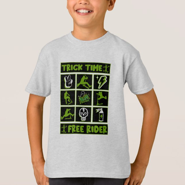 Camiseta patinete de estilo livre (Frente)