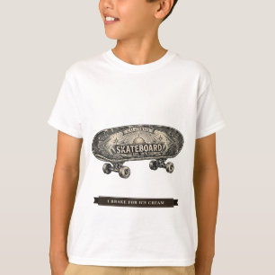 Camiseta Patinete Divertido para Crianças "Eu Freio por Sor