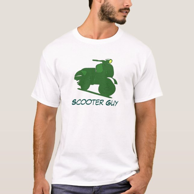 Camiseta Patinete do motor verde (Frente)