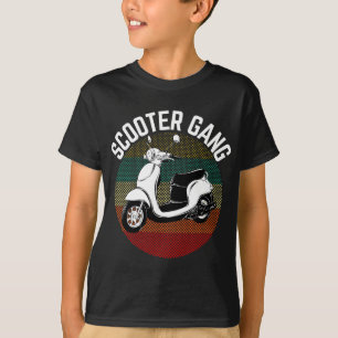 Camiseta Patinete Gang Retro Vintage Mopped Motorcycle Gear