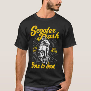 Camiseta Patinete Lixo Retro Estilo Distinto Humor Patinete