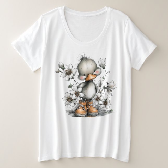Camiseta Patinho fofo (Frente do Design)