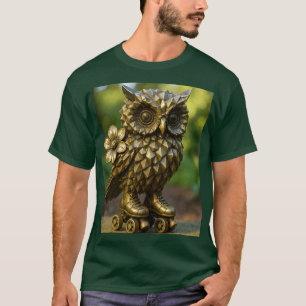 Camiseta Patins de Coruja de Latão Fofo Fantasia