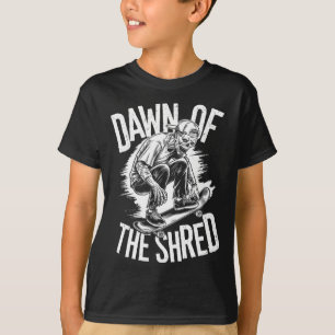 Camiseta Patins de Halloween Dawn Of The Shred Zumbi Skat