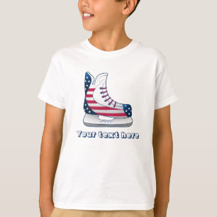Camiseta Patins de hóquei USA Estrelas e Listras