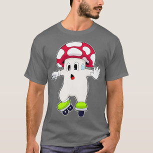 Camiseta Patins de patinação inline em cogumelo