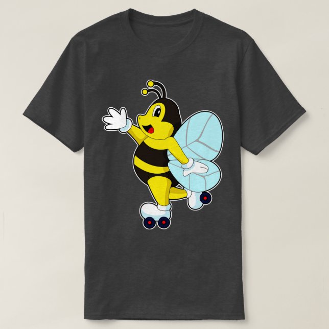 Camiseta Patins de roda Bee Patinação inline (Frente do Design)