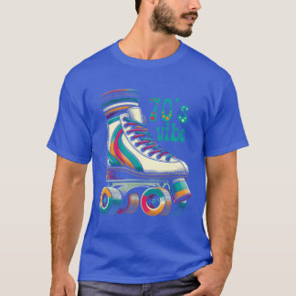 Camiseta Patins de rodas vibração anos 70 cores nostálgicas