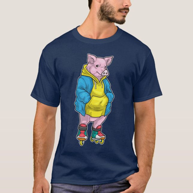 Camiseta Patins inline Patins em linha Esportes (Frente)