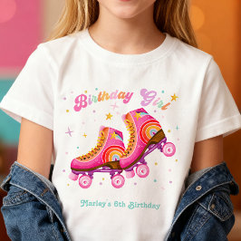 Camiseta Patins Vamos Rolar Menina de Aniversário de Patina