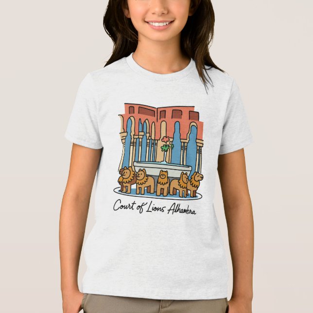 Camiseta Pátio dos Leões da Alhambra 3 (Frente)