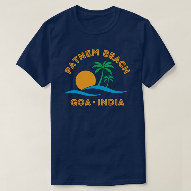 CAMISETA PATNEM BEACH-GOA INDIA (Frente do Design)